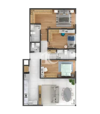 Apartamento com 3 dormitórios, foto 5