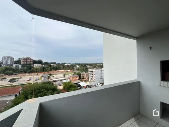 Vista panorâmica da paisagem de Lajeado a partir de uma varanda.