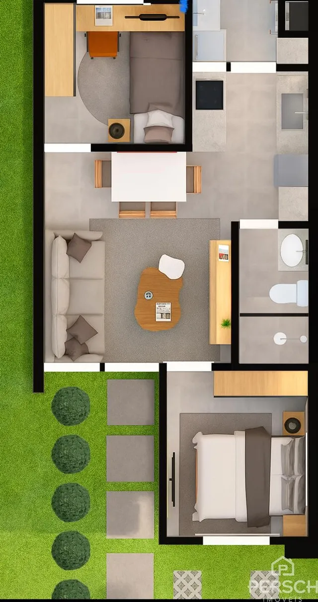 Casa geminada com 2 dormitórios, foto 3