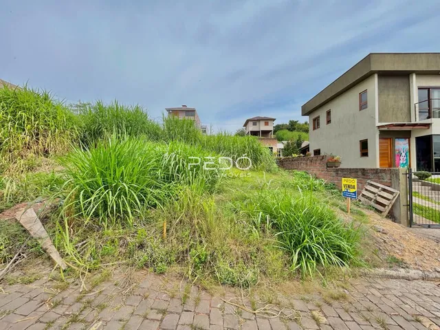 Vista externa de uma propriedade com vegetação alta na frente.