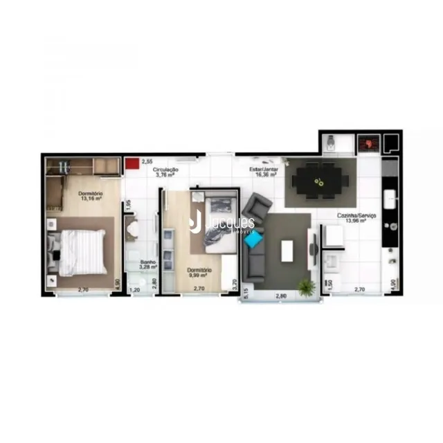 Apartamento com 2 dormitórios, foto 4