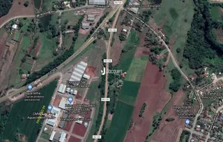 Vista aérea de uma área rural em Lajeado, Brasil.