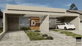 Fachada moderna de uma residência em Lajeado, Brasil.