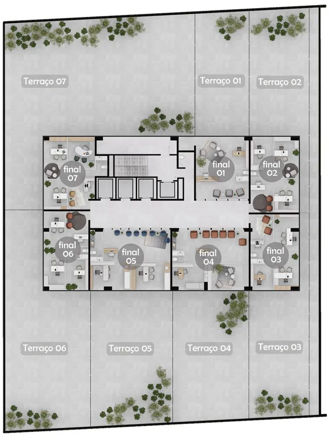 Sala comercial com 1 dormitório