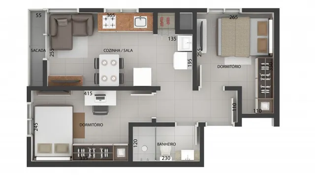 Apartamento com 2 dormitórios, foto 1