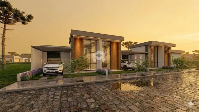 Fachada moderna de uma residência em Lajeado, Brasil.