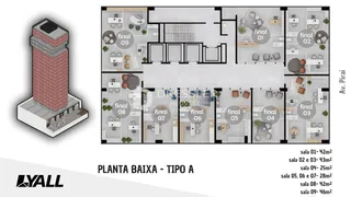 Planta baixa do tipo A de um imóvel em Lajeado, Brasil.