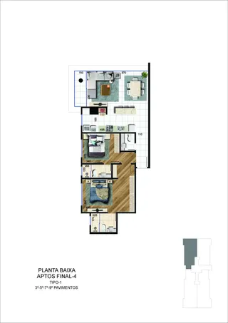 Apartamento com 1 dormitório, foto 5