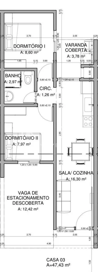 Casa geminada com 2 dormitórios, foto 2