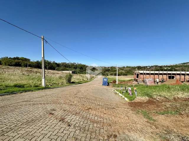 Vista da estrada de terra em uma área rural no Brasil.