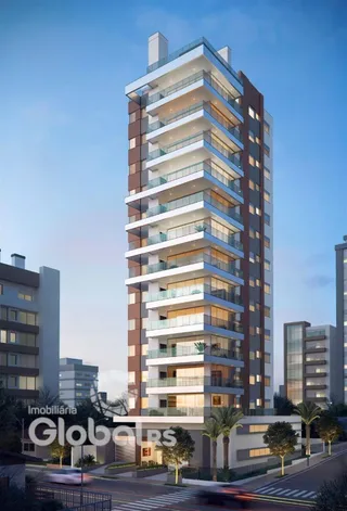 Fachada moderna de um edifício residencial em Lajeado, Brasil.