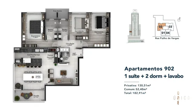Apartamento com 3 dormitórios, foto 3