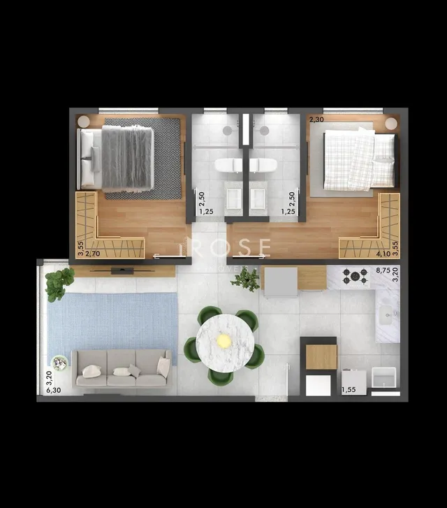 Apartamento com 2 dormitórios, foto 3
