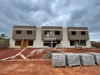 Fachada de um imóvel em construção na região de Lajeado.