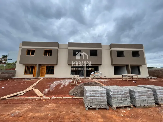 Fachada de um imóvel em construção na região de Lajeado.