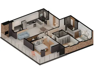 Apartamento com 3 dormitórios, foto 7