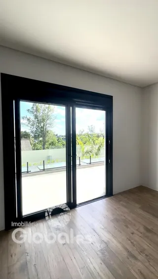 Vista da janela de uma sala de estar em Lajeado, Brasil.