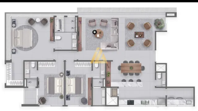Apartamento com 3 dormitórios, foto 2