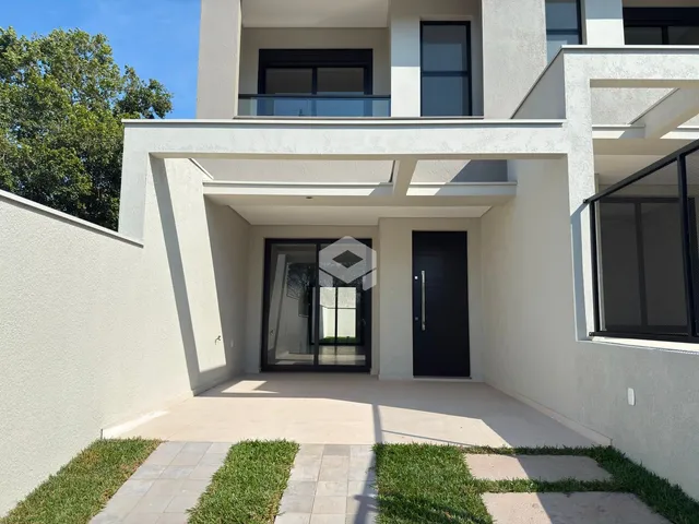 Fachada moderna de uma residência em Lajeado, Brasil.