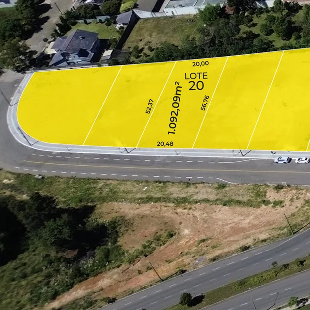 Vista aérea de um lote em Lajeado, Brasil.