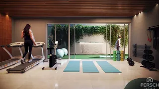 Uma sala de ginástica com esteiras e equipamentos está localizada em um imóvel em Lajeado.