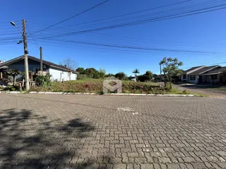 Vista da fachada de casas em Lajeado, Brasil, vista da rua.