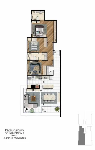 Apartamento com 3 dormitórios, foto 14