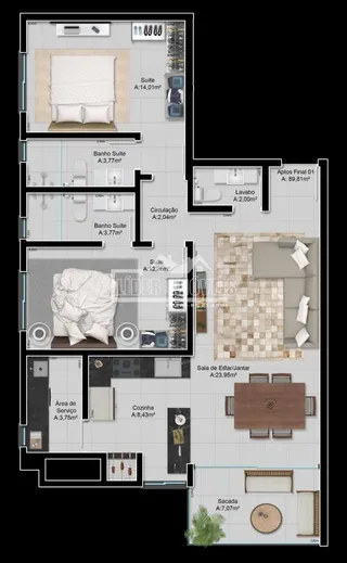 Apartamento com 2 dormitórios, foto 2