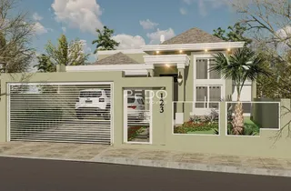 Fachada de uma residência em Lajeado, Brasil.