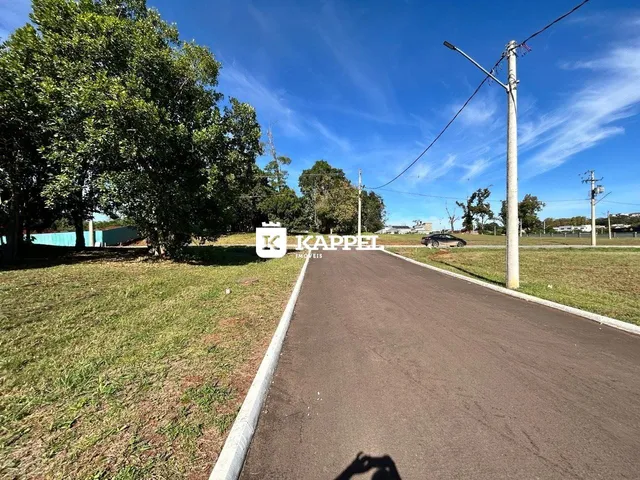 Vista da rua e área verde da propriedade em Lajeado.
