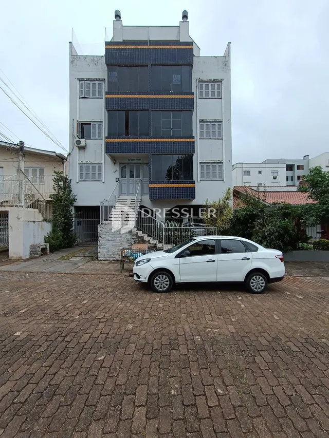 A fachada de um prédio residencial em Lajeado, Brasil.