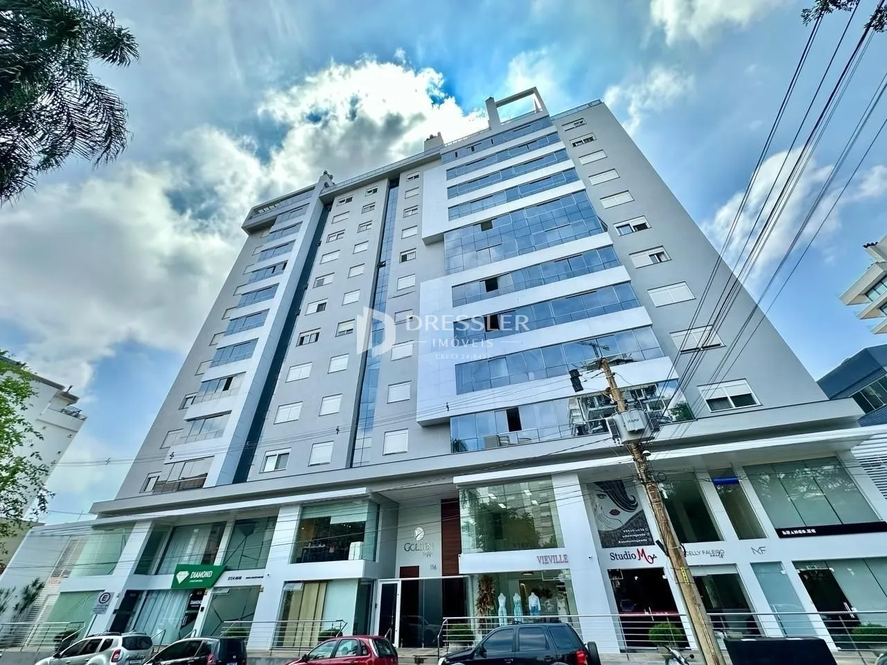 Fachada de um prédio residencial em Lajeado, Brasil.