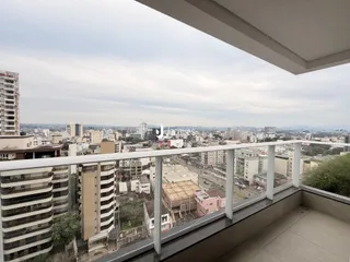 Vista da varanda de um prédio em Lajeado, Brasil.