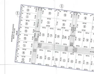 Mapa cadastral da propriedade no município de Lajeado, Brasil.