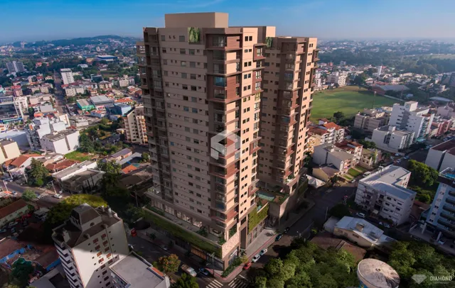 Vista aérea de um edifício residencial em Lajeado, Brasil.