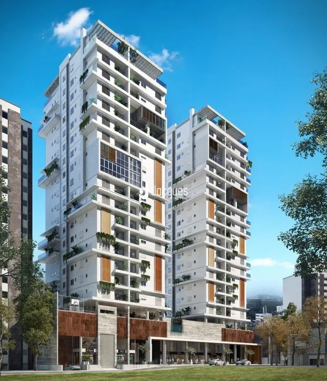 Fachada moderna de um edifício residencial em Lajeado, Brasil.