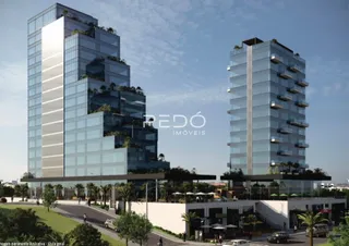 Fachada moderna de um edifício residencial em Lajeado, Brasil.