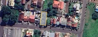Vista aérea de uma área residencial em Lajeado, Brasil.