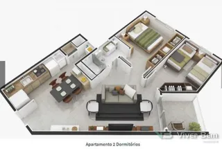 Apartamento com 2 dormitórios, foto 2
