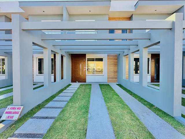 Fachada moderna de uma residência em Lajeado, Brasil.