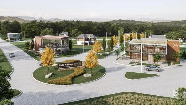 Vista externa de um loteamento residencial em Lajeado, Brasil.