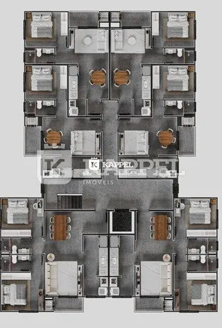 Este é o diagrama de planta baixa de um imóvel residencial.