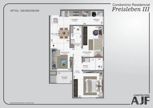Apartamento com 2 dormitórios, foto 4