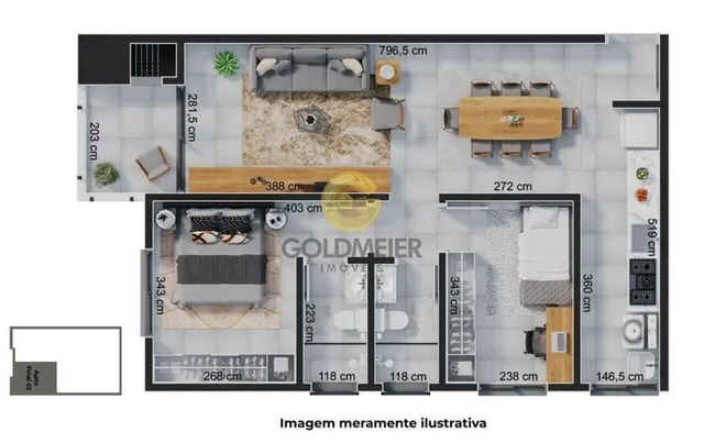 Apartamento com 2 dormitórios, foto 4