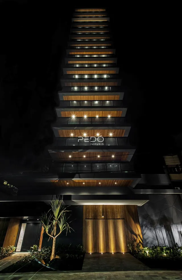 Fachada moderna de um edifício residencial em Lajeado.