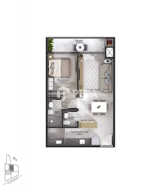 Apartamento com 1 dormitório, foto 8