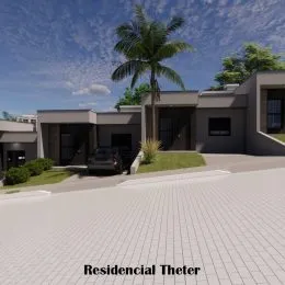 Fachada de uma residência moderna em Lajeado, Brasil.