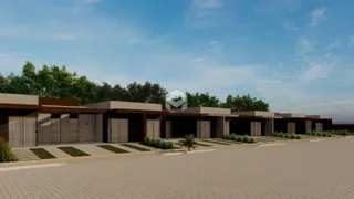 Fachada de uma residência com garagem em Lajeado, Brasil.