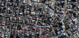 Vista aérea de uma área urbana em Lajeado, Brasil.
