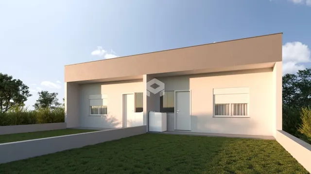 Fachada externa de uma residência em Lajeado, Brasil.